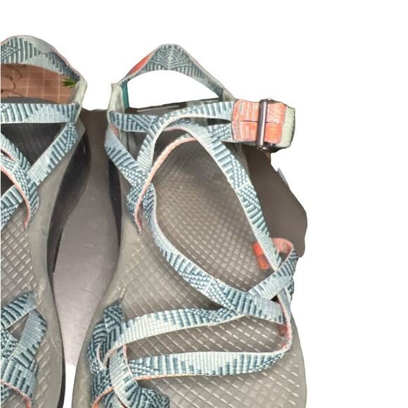 Chaco Women's Adjustable Sandals in Gray Blue and Pink Orange Size 8 - Picture 5 of 6